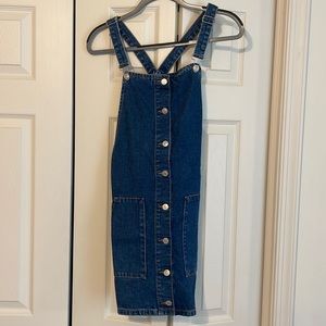 Topshop denim overall dress